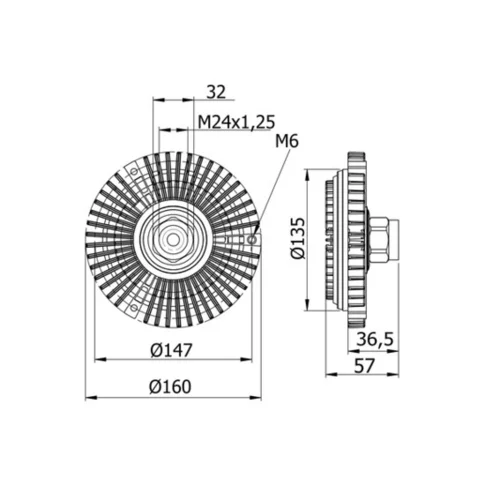 Spojka ventilátora chladenia CFC 58 000S /MAHLE/ - obr. 1