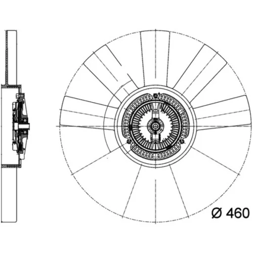 Ventilátor chladenia motora CFF 443 000P /MAHLE/ - obr. 1