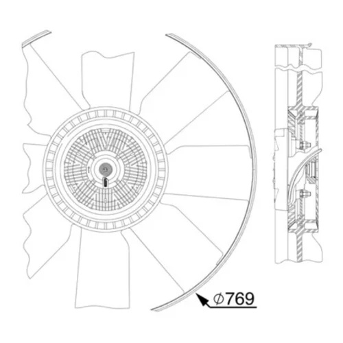 Ventilátor chladenia motora CFF 508 000P /MAHLE/ - obr. 3