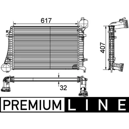 Chladič plniaceho vzduchu CI 162 000P /MAHLE/ - obr. 2