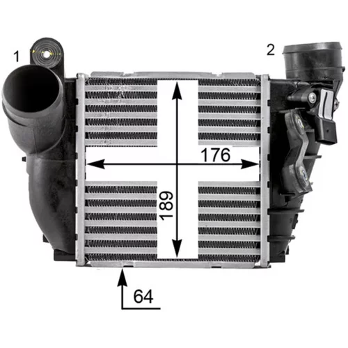 Chladič plniaceho vzduchu CI 22 000P /MAHLE/ - obr. 10