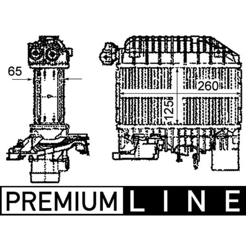 Chladič plniaceho vzduchu CI 303 000P /MAHLE/ - obr. 2