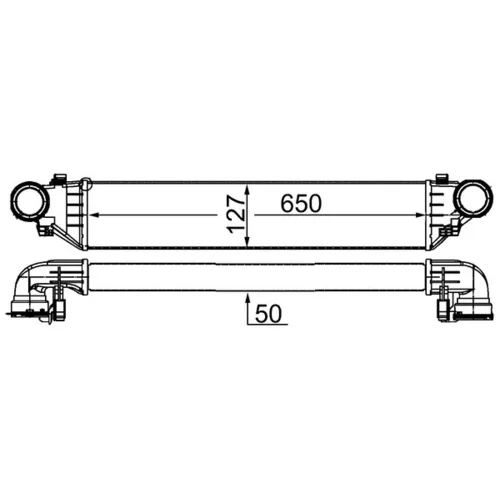 Chladič plniaceho vzduchu CI 343 000S /MAHLE/ - obr. 1