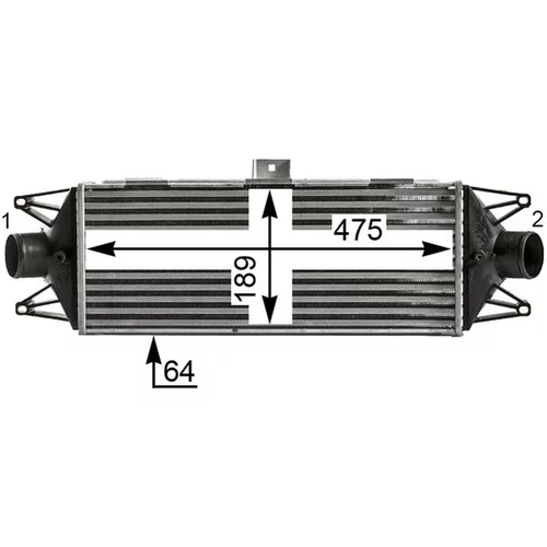 Chladič plniaceho vzduchu CI 439 000P /MAHLE/ - obr. 10