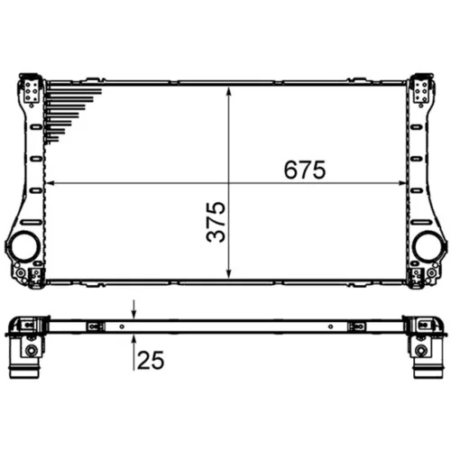 Chladič plniaceho vzduchu CI 462 000P /MAHLE/ - obr. 3