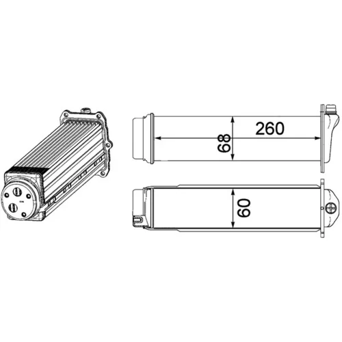 Chladič plniaceho vzduchu CI 481 000P /MAHLE/ - obr. 1