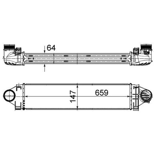 Chladič plniaceho vzduchu CI 502 000S /MAHLE/