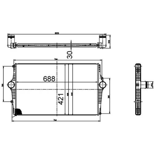 Chladič plniaceho vzduchu CI 518 000S /MAHLE/ - obr. 1