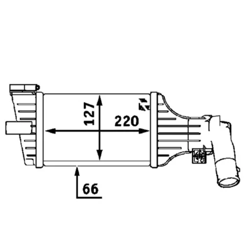 Chladič plniaceho vzduchu CI 55 000P /MAHLE/ - obr. 1