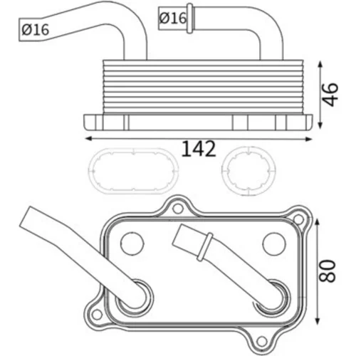 Chladič motorového oleja MAHLE CLC 24 000S