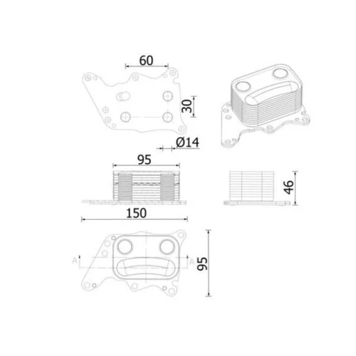 Chladič motorového oleja MAHLE CLC 278 000S
