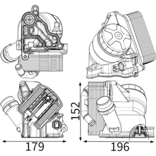 Chladič motorového oleja MAHLE CLC 342 000S