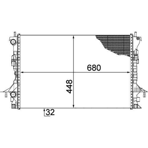 Chladič motora MAHLE CR 1061 000P