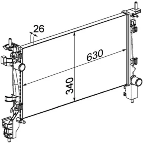 Chladič motora CR 1130 000P /MAHLE/ - obr. 1