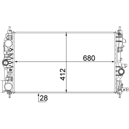 Chladič motora CR 1782 000S /MAHLE/