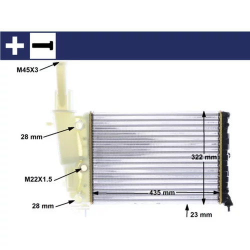 Chladič motora CR 351 000S /MAHLE/