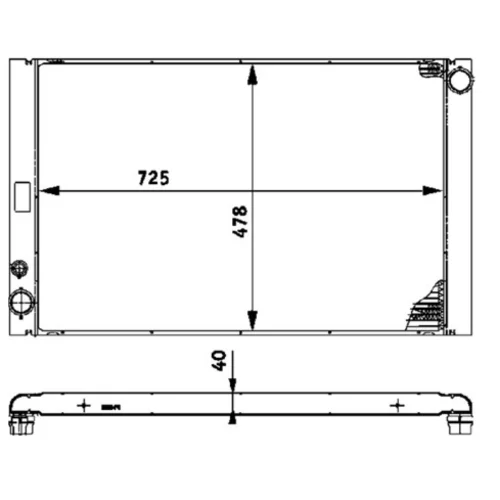Chladič motora CR 575 000P /MAHLE/ - obr. 1
