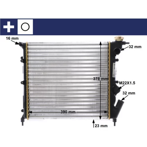 Chladič motora CR 642 000S /MAHLE/