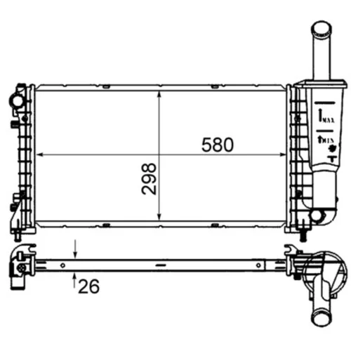 Chladič motora CR 843 000S /MAHLE/