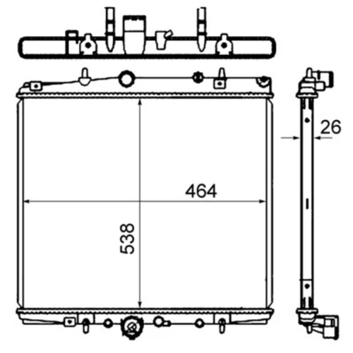Chladič motora CR 851 000S /MAHLE/ - obr. 1