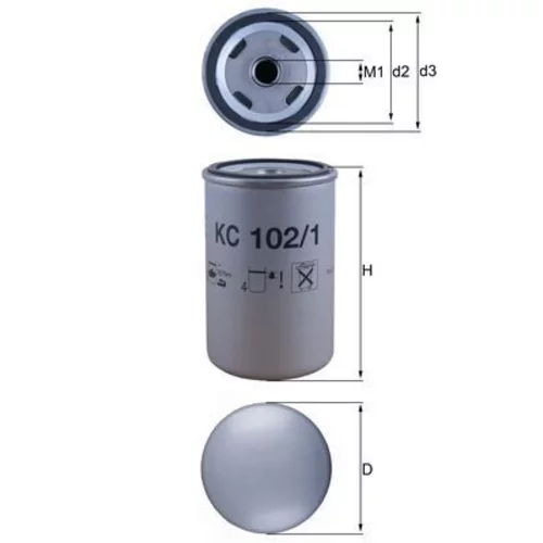 Palivový filter MAHLE KC 102/1
