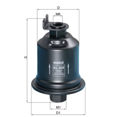 Palivový filter KL 509 /MAHLE/ - obr. 2