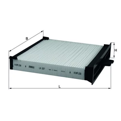 Filter vnútorného priestoru LA 227 /MAHLE/ - obr. 1