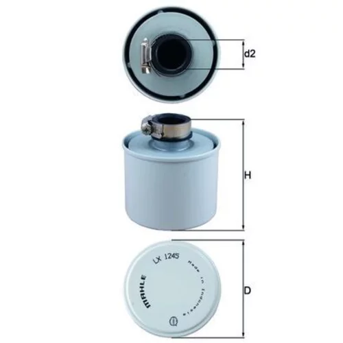 Vzduchový filter, Kompresor nasávaného vzduchu MAHLE LX 1245