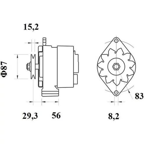 Alternátor MG 438 /MAHLE/ - obr. 1