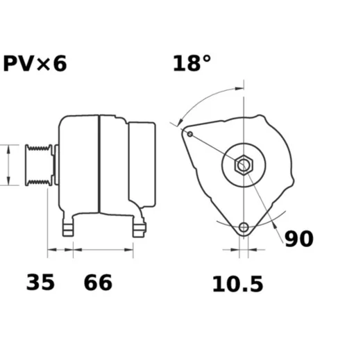 Alternátor MG 506 /MAHLE/ - obr. 2