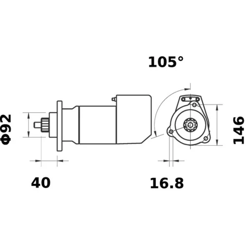 Štartér MS 460 /MAHLE/ - obr. 4