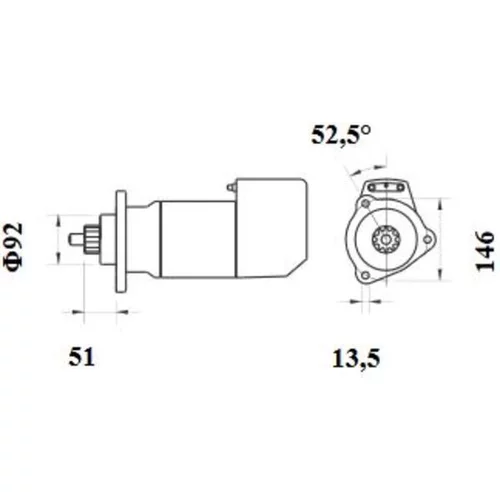 Štartér MS 466 /MAHLE/ - obr. 1
