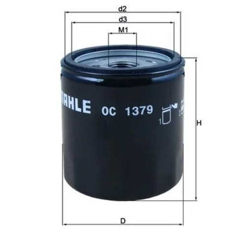 Olejový filter MAHLE OC 1379