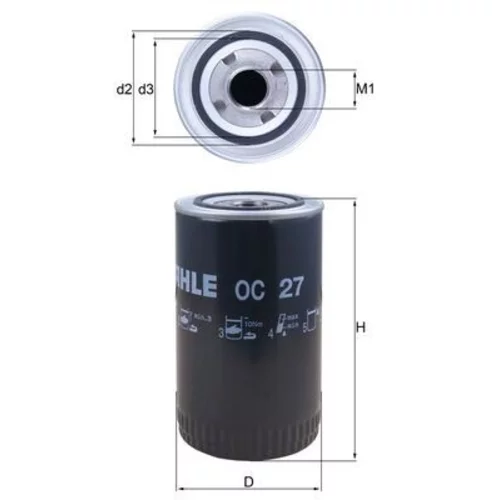 Olejový filter OC 27 /MAHLE/ - obr. 2