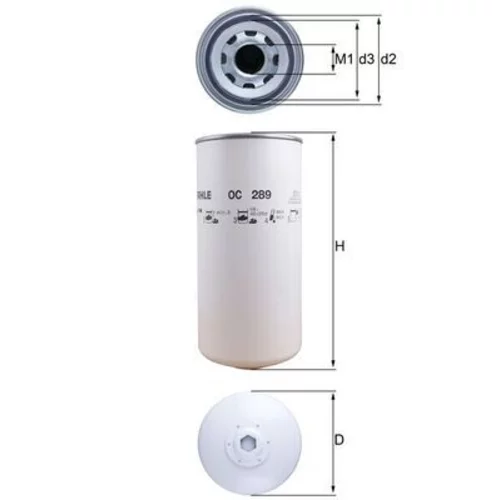 Olejový filter OC 289 /MAHLE/ - obr. 2