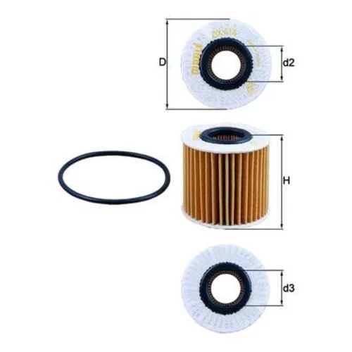 Olejový filter OX 414D2 /MAHLE/ - obr. 2