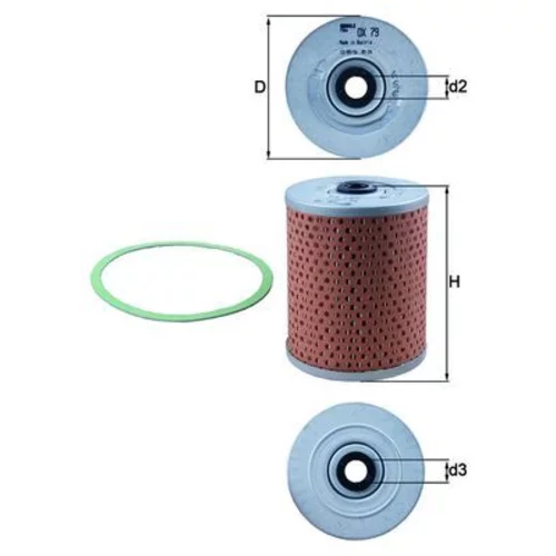 Olejový filter OX 79D /MAHLE/ - obr. 1