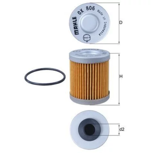 Olejový filter OX 806D /MAHLE/ - obr. 2