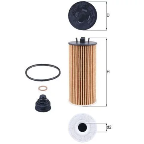 Olejový filter OX 815/1D /MAHLE/ - obr. 2