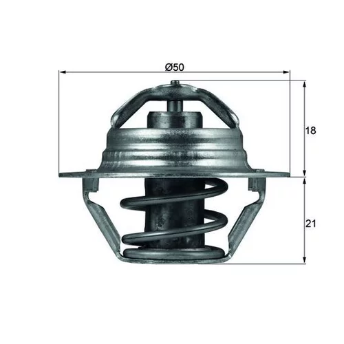 Termostat chladenia TX 100 89D /MAHLE/ - obr. 2