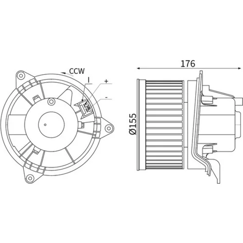 Vnútorný ventilátor MAHLE AB 434 000S