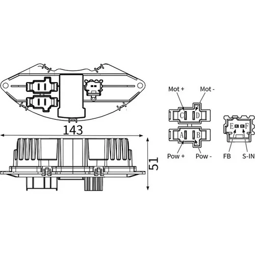Regulator, ventilator vnutorneho priestoru MAHLE ABR 198 000S