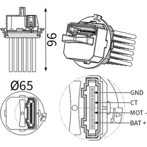Regulator, ventilator vnutorneho priestoru MAHLE ABR 207 000S