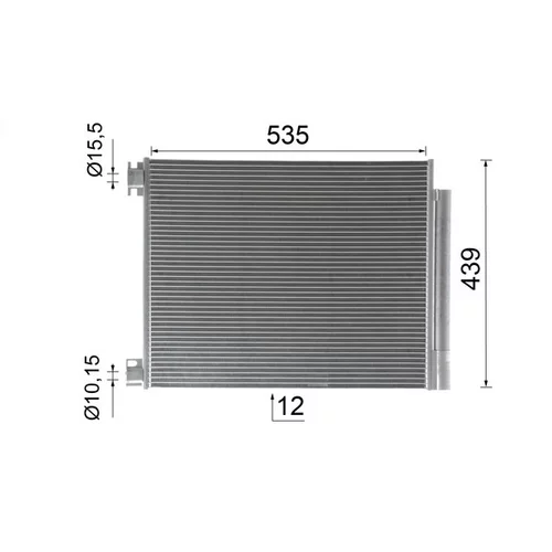 Kondenzátor klimatizácie AC 1016 000P /MAHLE/ - obr. 9