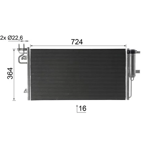 Kondenzátor klimatizácie AC 103 000P /MAHLE/ - obr. 10