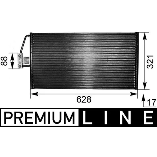 Kondenzátor klimatizácie MAHLE AC 266 000P