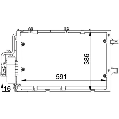 Kondenzátor klimatizácie AC 308 000P /MAHLE/ - obr. 1
