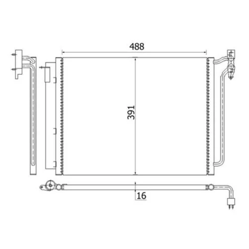 Kondenzátor klimatizácie AC 311 001S /MAHLE/ - obr. 1