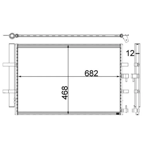 Kondenzátor klimatizácie AC 32 000P /MAHLE/ - obr. 2