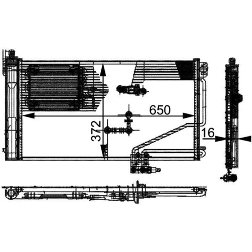 Kondenzátor klimatizácie AC 346 000P /MAHLE/ - obr. 2